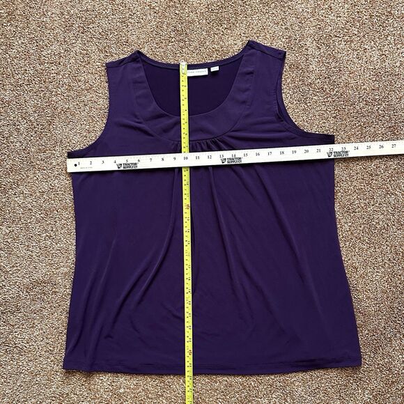 Susan Graver Tank Top Women's Size XL Purple Pullover Stretch Career Casual - Picture 5 of 6